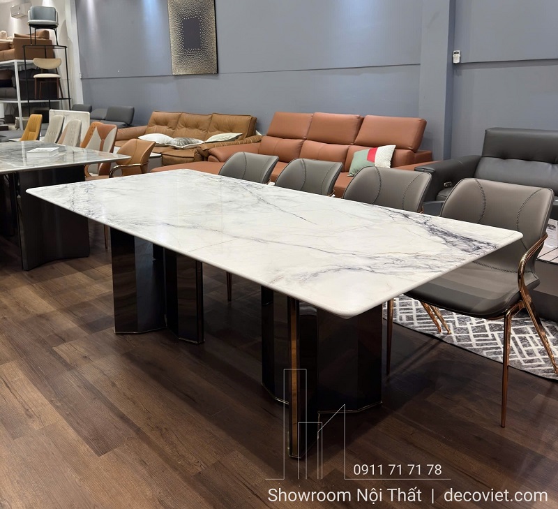 Bàn Ăn 2m6 Mặt Đá 8 Ghế Hiện Đại 2853S chất liệu cao cấp, bền đẹp theo thời gian