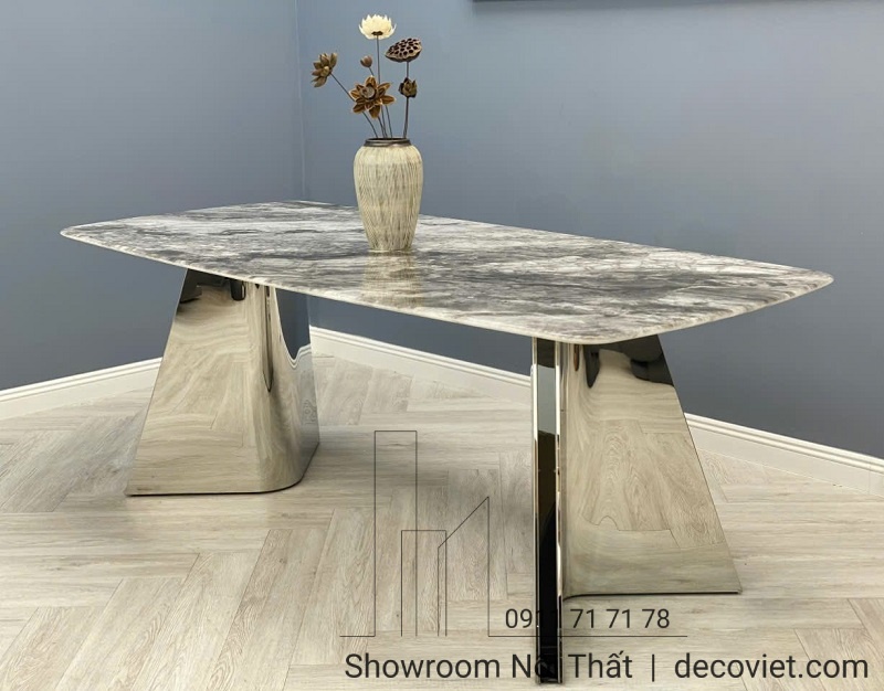 Bàn Ăn 6 Ghế Chân Inox Hiện Đại 2928S