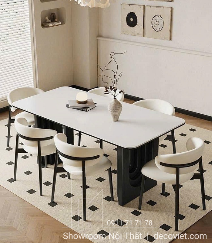 Bàn Ăn 6 Ghế Gỗ Hiện Đại 2224S