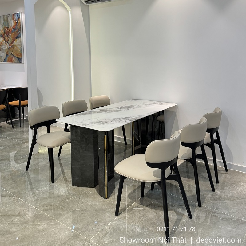 Bàn Ăn 6 Ghế Mặt Đá Nhập Khẩu 2908S