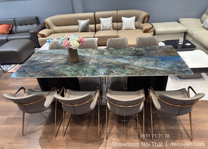 Bộ bàn ăn 8 ghế cao cấp dành cho phòng ăn biệt thự, nhà phố