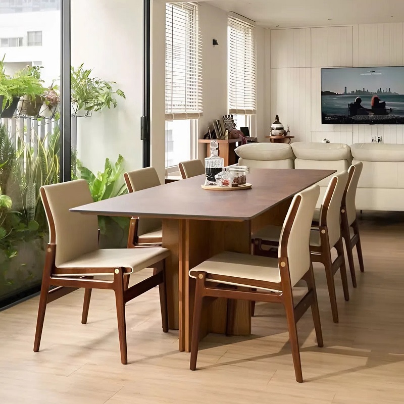 Bàn Ăn Gỗ 6 Ghế Hiện Đại 2877S cho phòng ăn chung cư, nhà phố