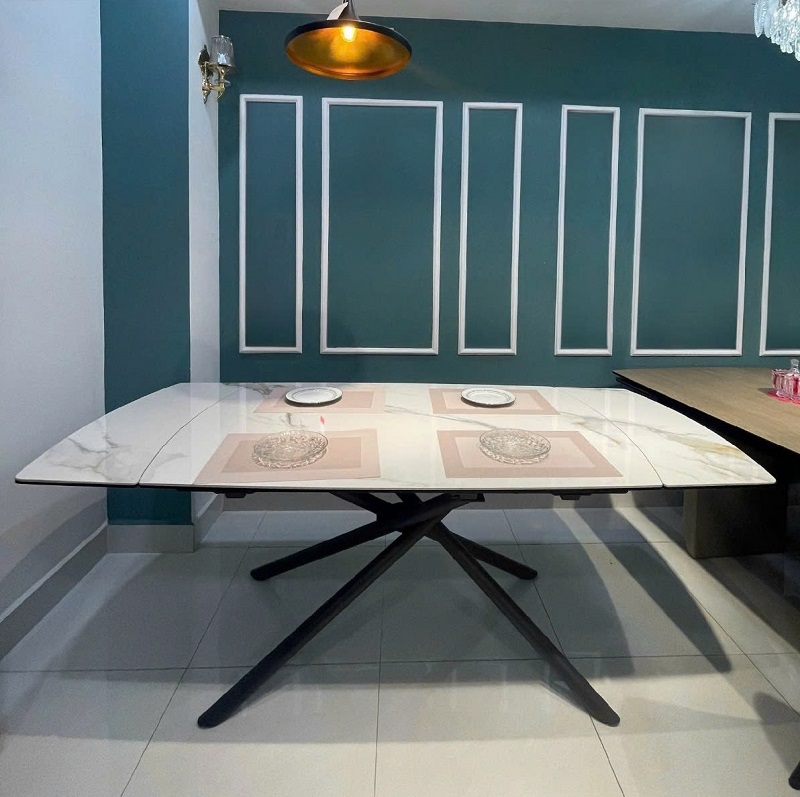 Bàn Ăn Kéo Dài 2m Mặt Đá 2845S thiết kế hiện đại, linh hoạt dễ sử dụng