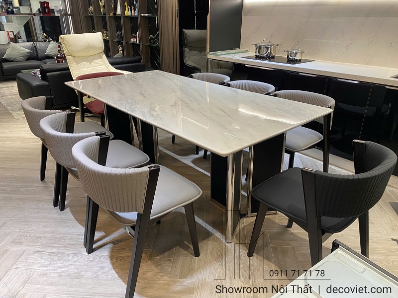 Bàn Ăn Mặt Đá 10 Ghế Đẹp 2887S