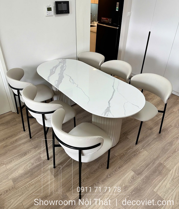 Bàn Ăn Mặt Đá 6 Ghế Đẹp 2201S