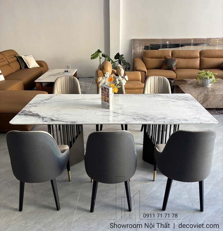 Bàn Ăn Mặt Đá 6 Ghế Nhập Khẩu 2856S thiết kế hiện đại, chất lượng bền bỉ