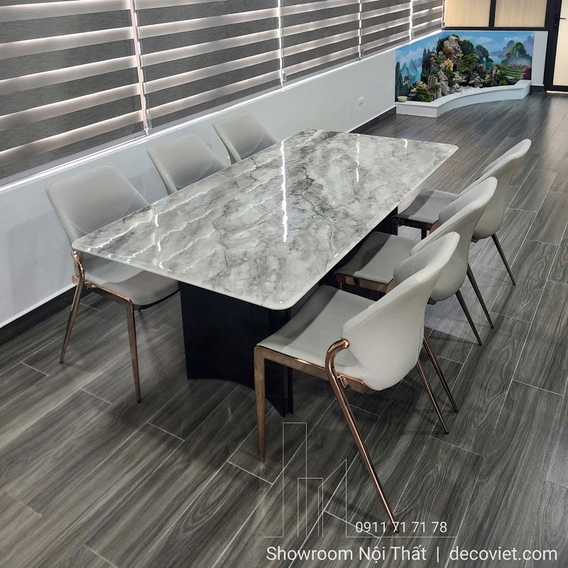Bàn Ăn Mặt Đá Cao Cấp 6 Ghế 2993S