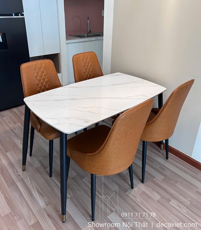Bàn Ăn Mặt Đá Giá Rẻ 4 Ghế 2839S đẹp, hiện đại
