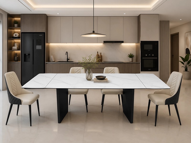 Bàn Ăn Mặt Đá Kéo Dài 2956S