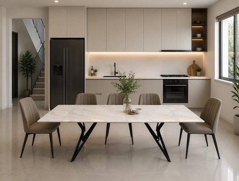 Bàn Ăn Mặt Đá Mở Rộng 2m3 2955S