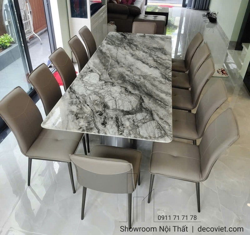 Bàn Ăn Mặt Đá Tự Nhiên 10 Người 2827S sang trọng