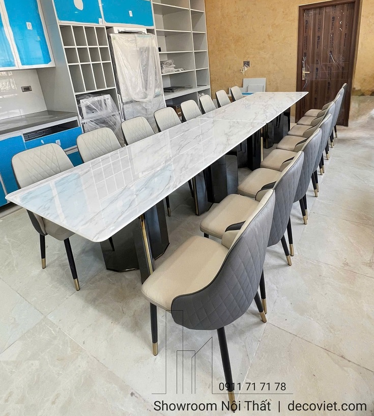 Bàn Ăn Mặt Đá Tự Nhiên 16 Người 2820S phù hợp mọi không gian