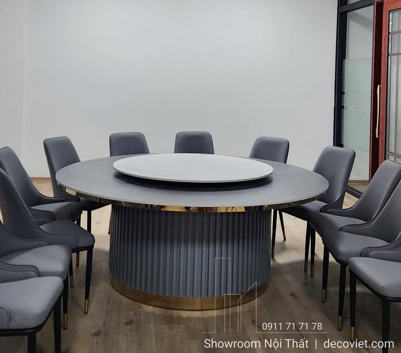 Bàn Ăn Tròn Chân Gỗ 12 Ghế 2816S phù hợp mọi không gian