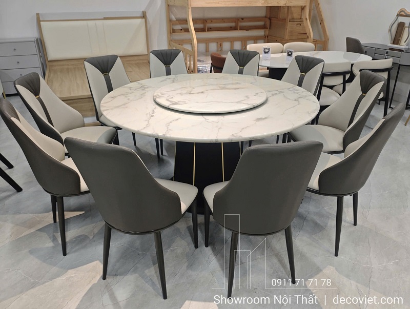 Bàn Ăn Tròn Giá Rẻ 10 Ghế 1m5 2852S