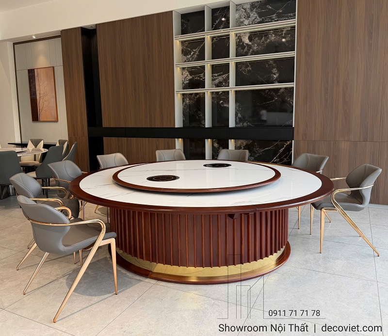 Bàn Ăn Tròn Gỗ Có Bếp Từ 2952S