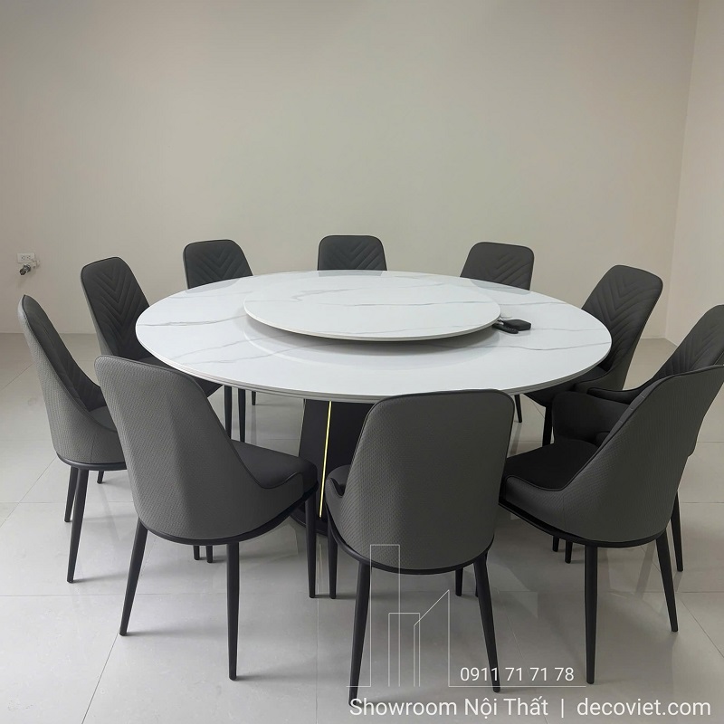 Bàn Ăn Tròn Mâm Xoay Điện Tự Động 2918S