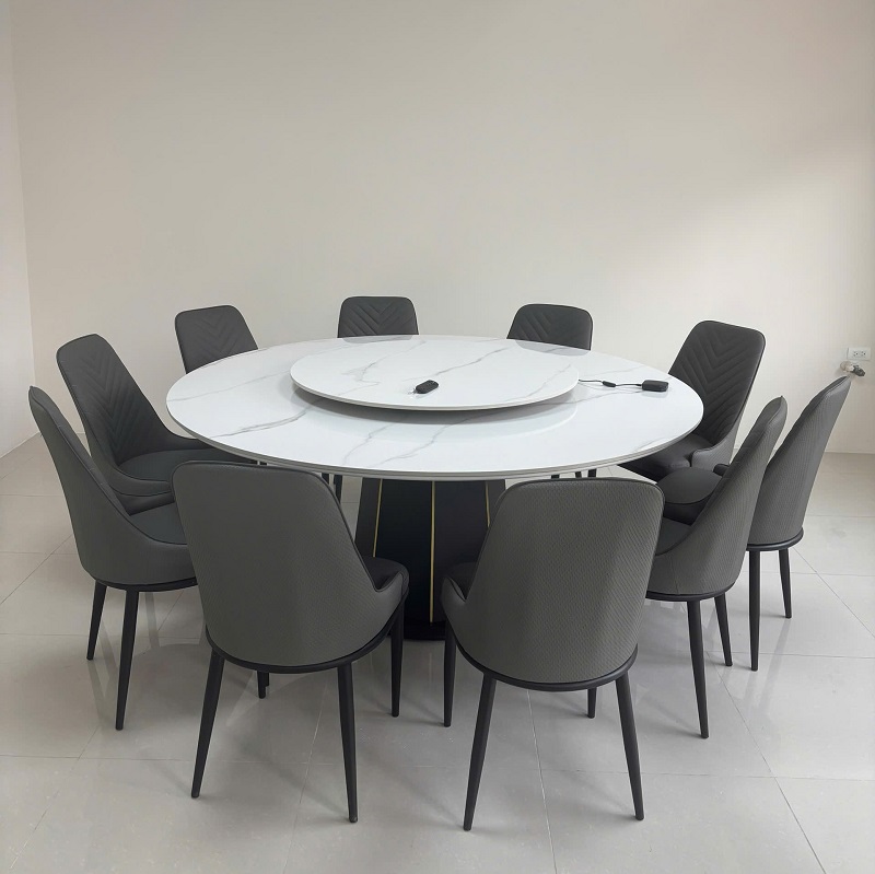 Bàn Ăn Tròn Mâm Xoay Điện Tự Động 2918S