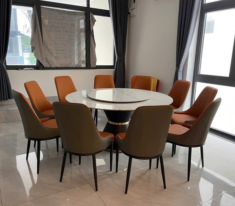 Bàn Ăn Tròn Xoay 10 Người 2831S thiết kế hiện đại