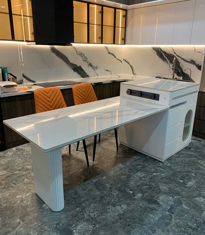 Bàn Đảo Kết Hợp Bàn Ăn Thông Minh 2878S thiết kế hiện đại, tiện lợi cho gia đình