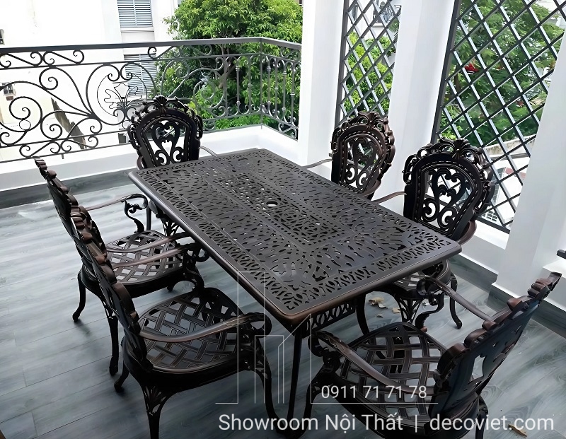Bàn Ghế Nhôm Đúc Tân Cổ Điển 2074T