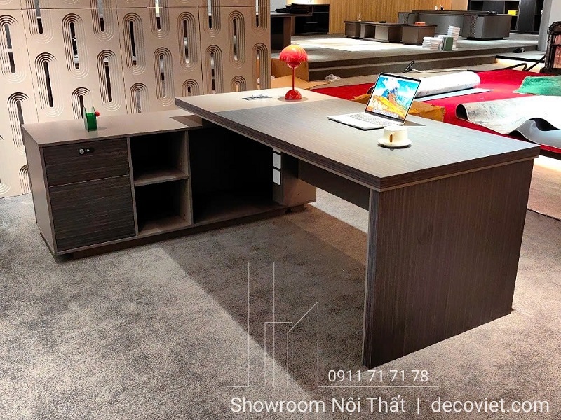 Bàn Giám Đốc Gỗ Chữ L 159T công thái học hiện đại