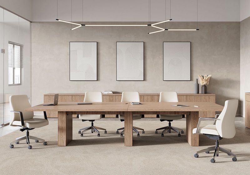 Bàn Họp Văn Phòng Gỗ Đẹp 3014S thiết kế tối giản cho phòng họp công ty