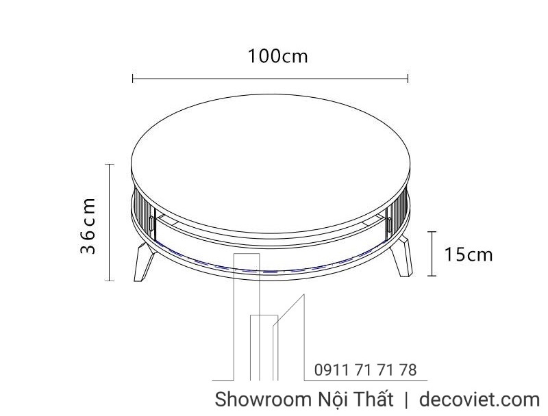 Bàn Sofa Gỗ 241S