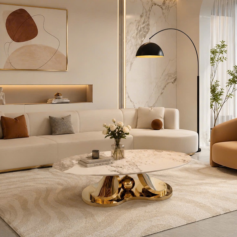Bàn Trà Sofa Mặt Đá 495S