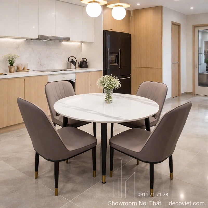 Bộ Bàn Ăn Tròn 4 Ghế 1745S