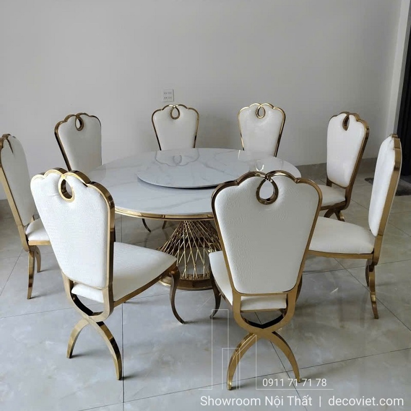 Bàn Tròn Tân Cổ Điển 8 Ghế 1542S