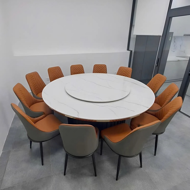 Bàn Tròn Xoay 12 Người Mặt Đá 2m 2880S có mâm xoay trung tâm