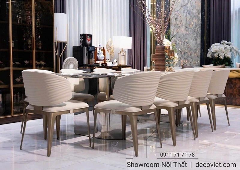 Bộ Bàn Ăn 10 Ghế Sang Trọng 2939S