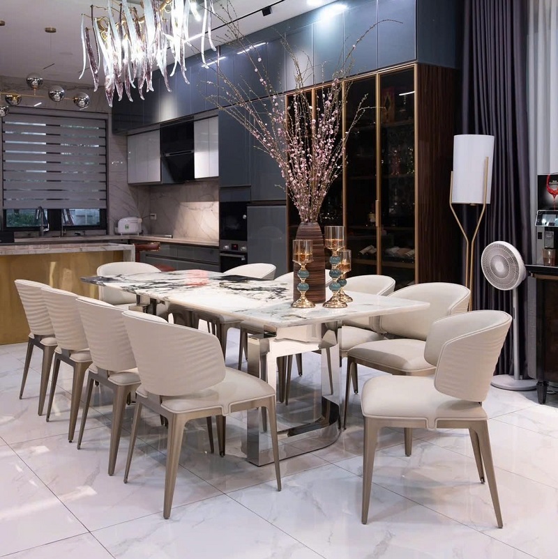 Bộ Bàn Ăn 10 Ghế Sang Trọng 2939S