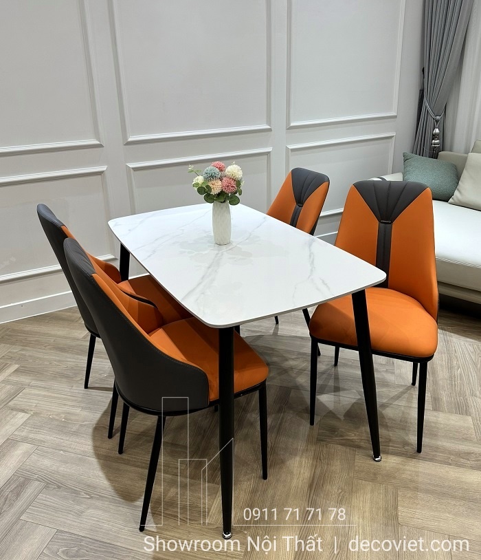 Bộ Bàn Ăn 4 Ghế 1m2 Giá Rẻ 1918S