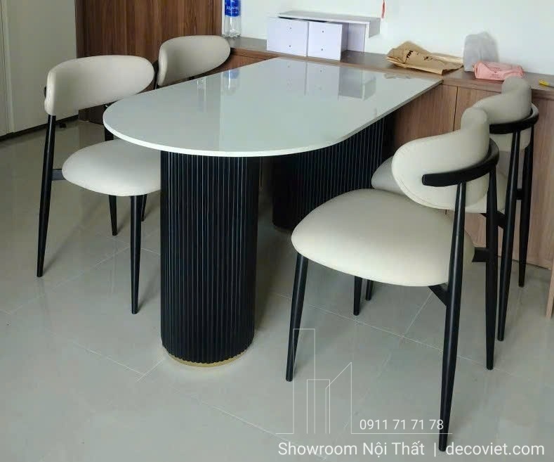 Bộ Bàn Ăn 6 Ghế Mặt Đá 2868S đẹp sang trọng cho chung cư và nhà phố hiện đại