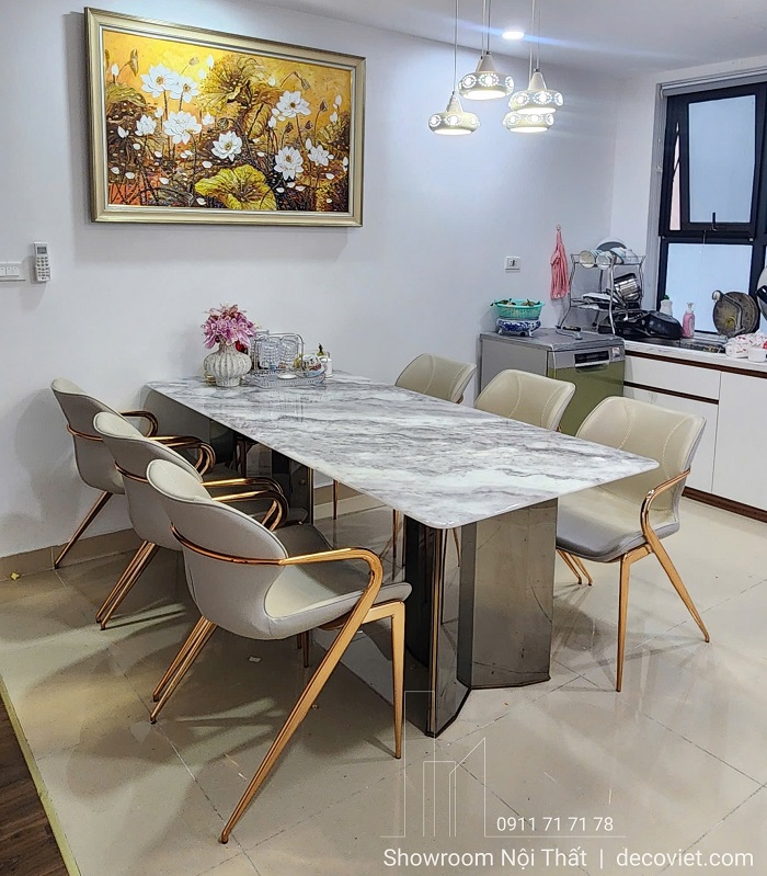 Bộ Bàn Ăn 6 Ghế Mặt Đá 2902S