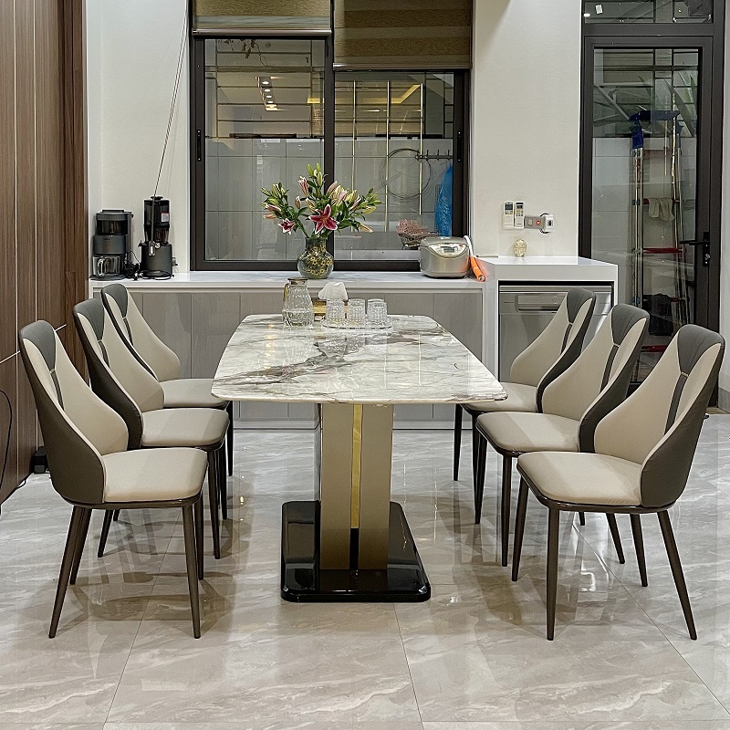 Bộ Bàn Ăn 6 Ghế Mặt Đá 949S | Cửa Hàng Bàn Ăn Giá Rẻ Uy Tín