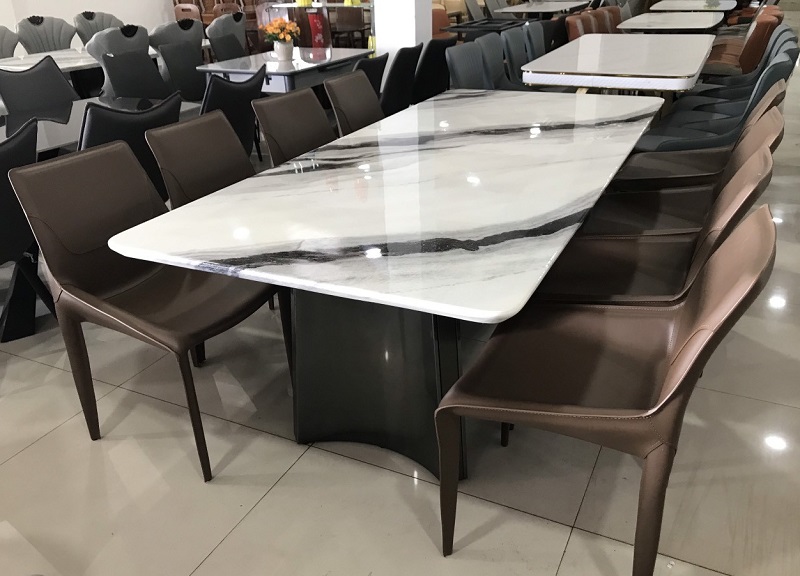 Bộ Bàn Ăn 8 Ghế Mặt Đá Marble 1609S