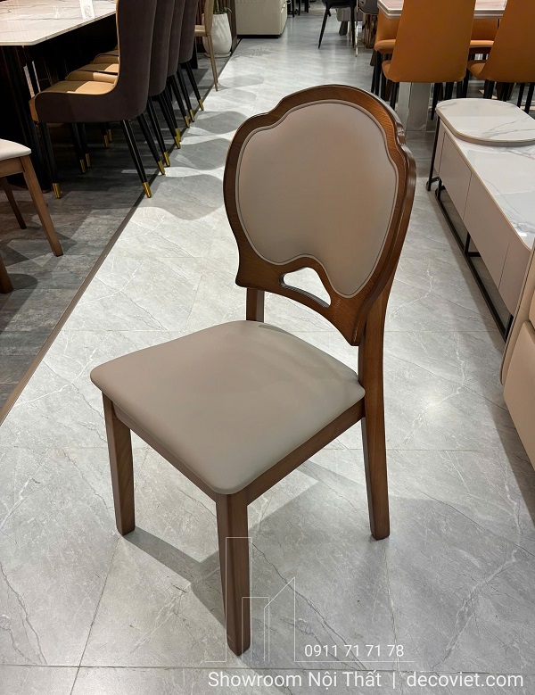 ghế ăn gỗ nệm da ngồi êm ái, thoải mái