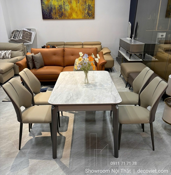 Bộ Bàn Ăn Mặt Đá 6 Ghế 2922S