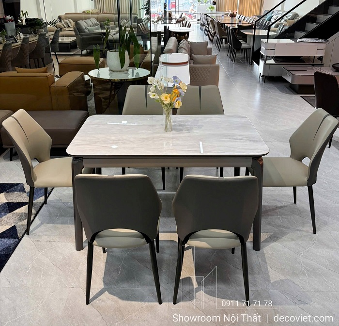 Bộ Bàn Ăn Mặt Đá 6 Ghế 2922S