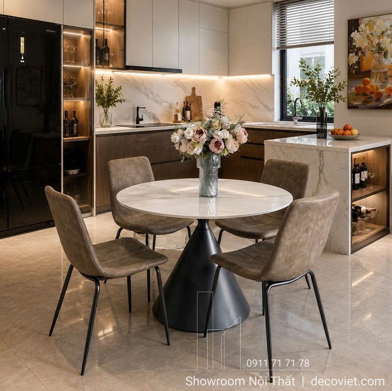 Bộ Bàn Ăn Tròn 4 Ghế 2916S