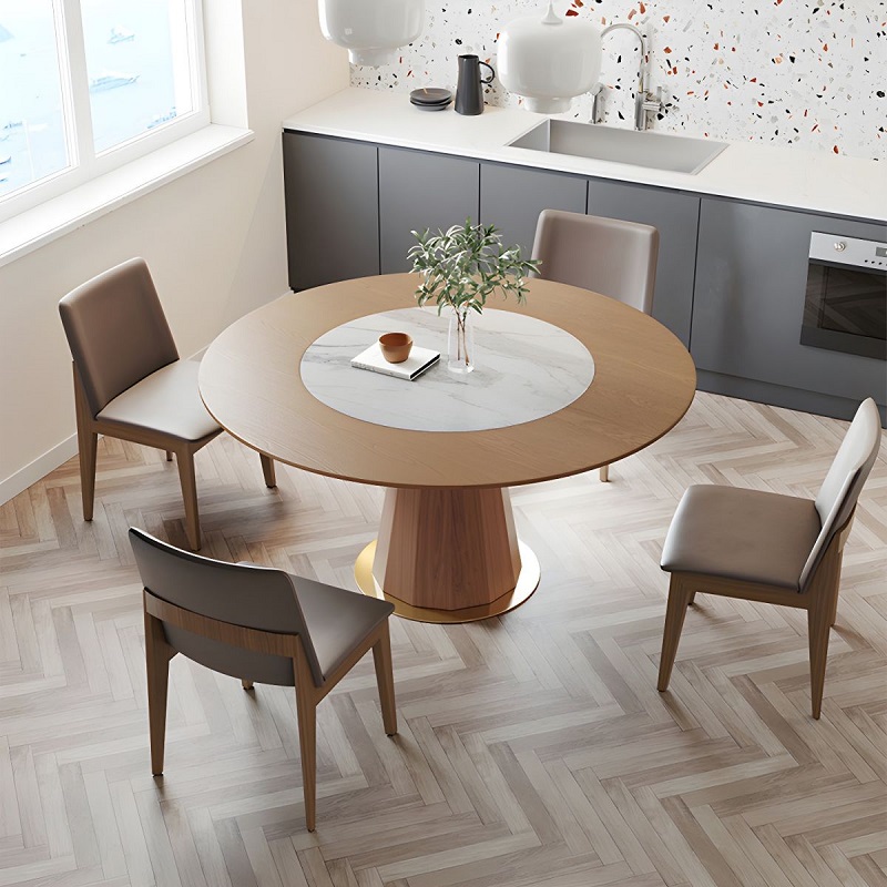 Bộ Bàn Tròn Gỗ Đẹp 6 Ghế 2910S