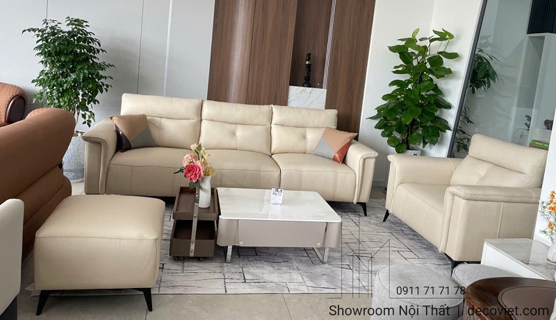 Bộ Ghế Sofa Da Bò Cao Cấp 1184T