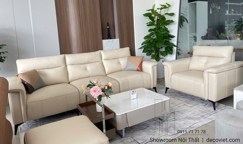 Bộ Ghế Sofa Da Bò Cao Cấp 1184T