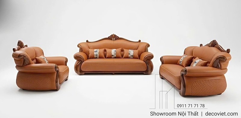 Bộ Sofa Gỗ Mun Phòng Khách 1185T