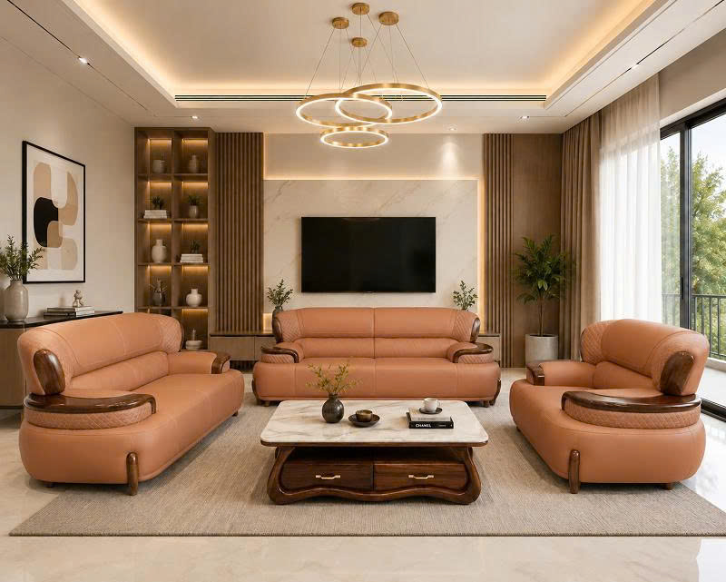 Bộ Sofa Gỗ Phòng Khách Cao Cấp 1173T