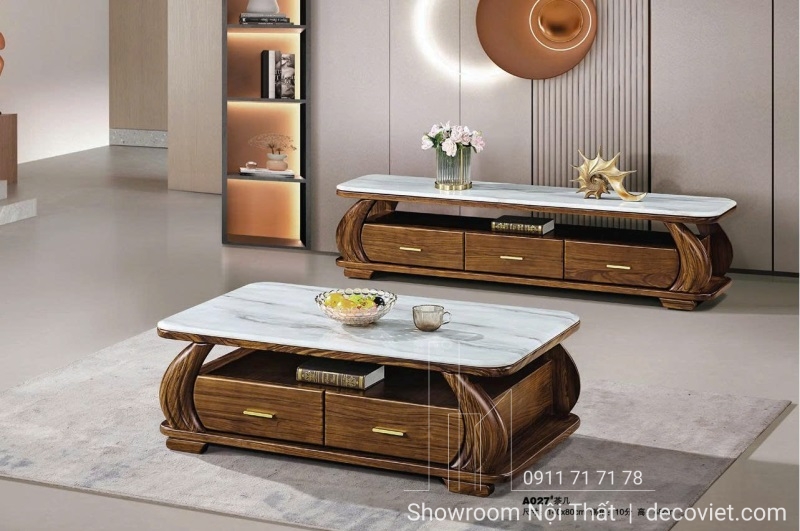Combo Kệ Tivi Bàn Sofa Gỗ 138T