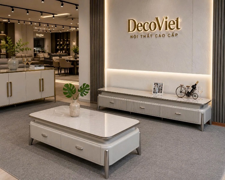 Combo Kệ Tivi Bàn Sofa Mặt Đá 131T