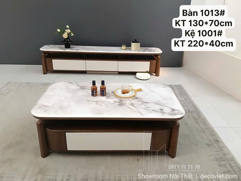 Combo Kệ Tivi Bàn Trà Gỗ 123T